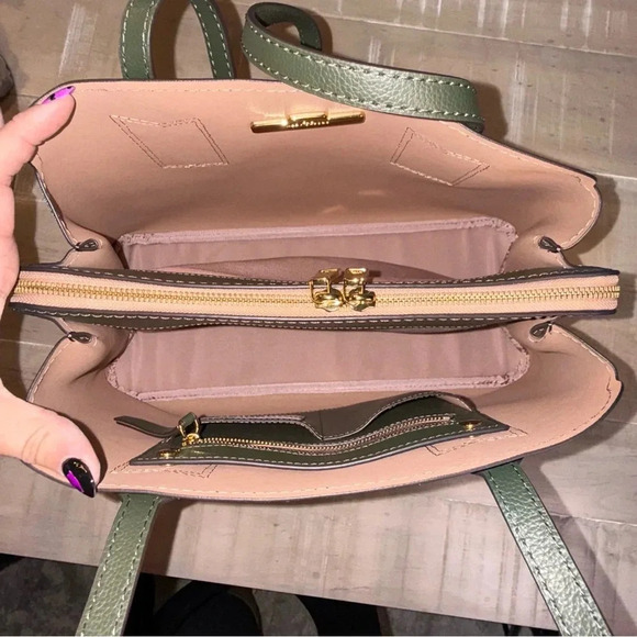 Marc Jacobs The Editor Leather Tote - Balsam Fir / Pink Interior w/ Dust Bag - Picture 11 of 16